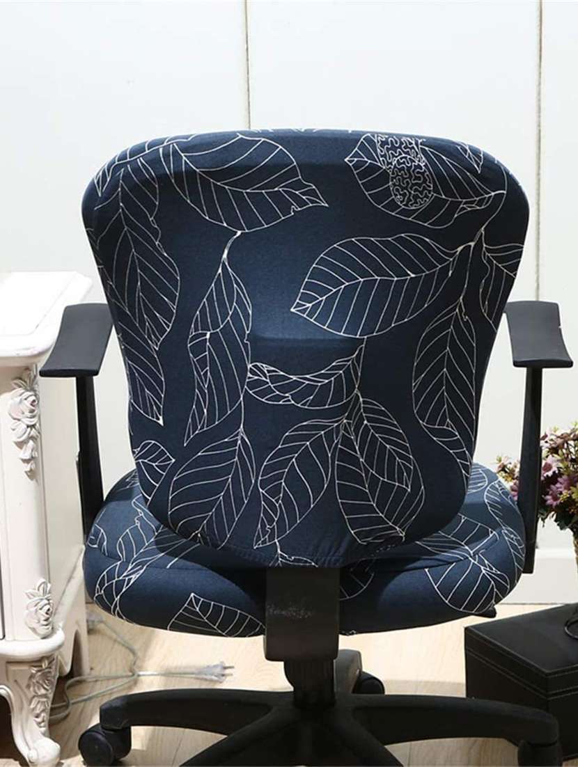 polyester snapdex office chair cover, washable chair slipcover (blue ash, 2) - 18685778 -  Standard Image - 2