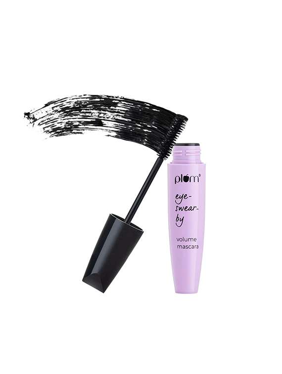 plum eye-swear-by volume mascara | lightweight & buildable formula | 100% vegan & cruelty free | 01 black