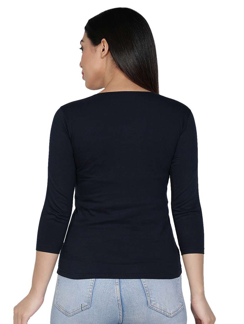 women's plain round neck t-shirt - 18686554 - Standard Image - 2