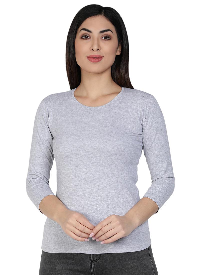 women's plain round neck t-shirt - 18686556 - Zoom Image - 0