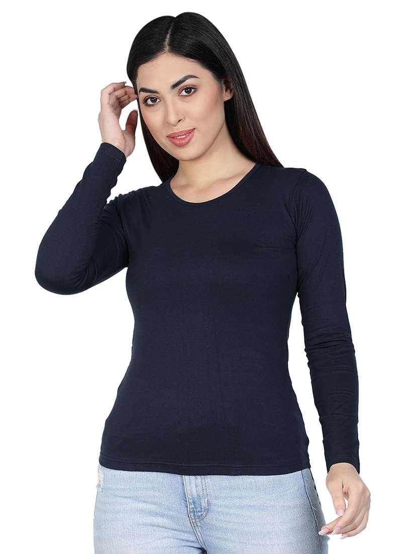 women's plain round neck t-shirt