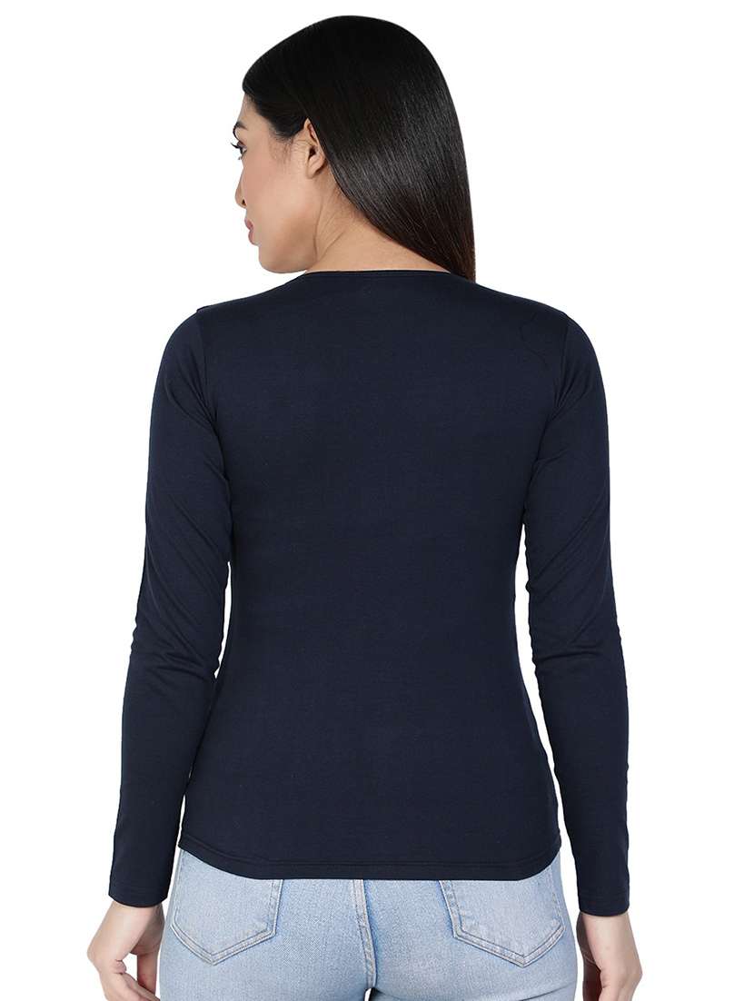 women's plain round neck t-shirt - 18686558 - Standard Image - 2