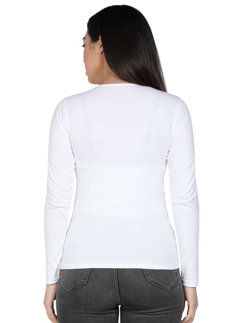 women's plain round neck t-shirt - 18686559 - Standard Image - 2
