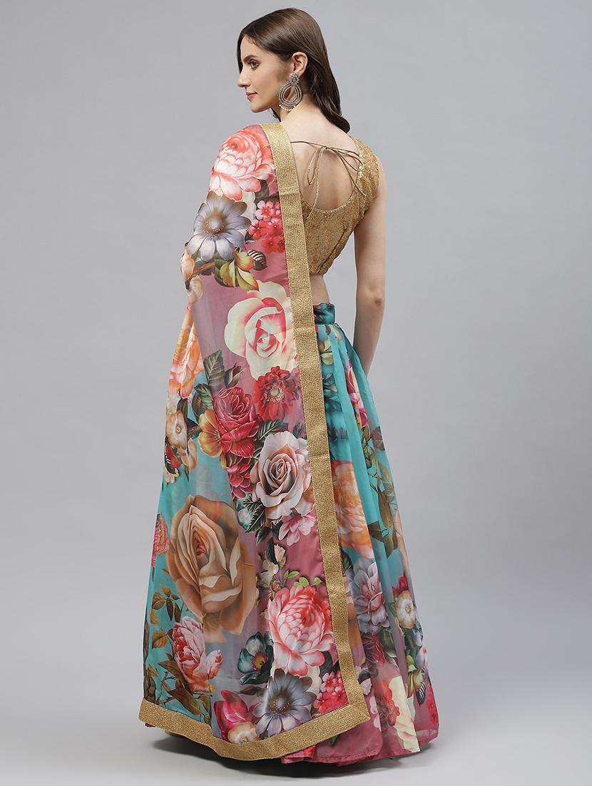 floral print flared lehenga - 18686852 - Standard Image - 2