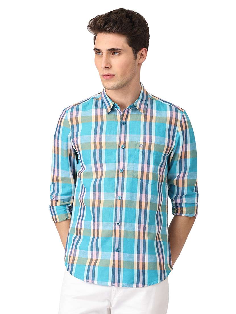 mens checks casual shirt