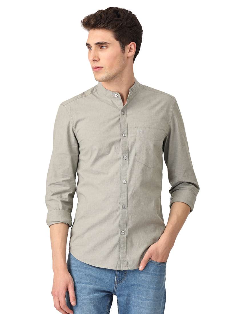 mens solid casual shirt
