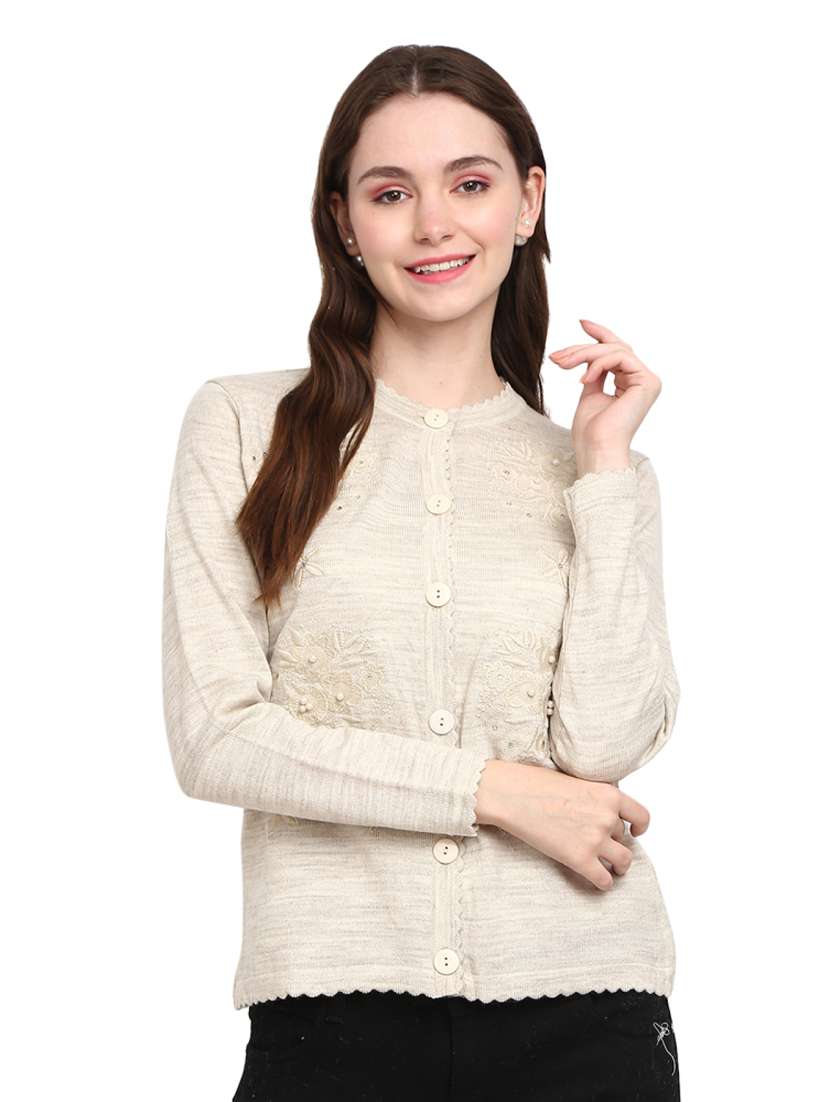 button up wool cardigan