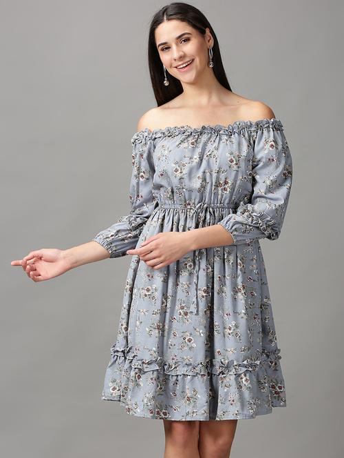 women printed off shoulder dress - 18688431 -  Standard Image - 0