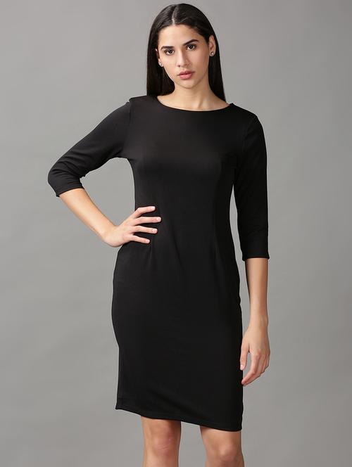 women's shift solid dress - 18688442 - Standard Image - 0