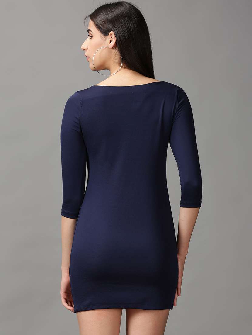 women's bodycon solid dress - 18688447 - Standard Image - 2