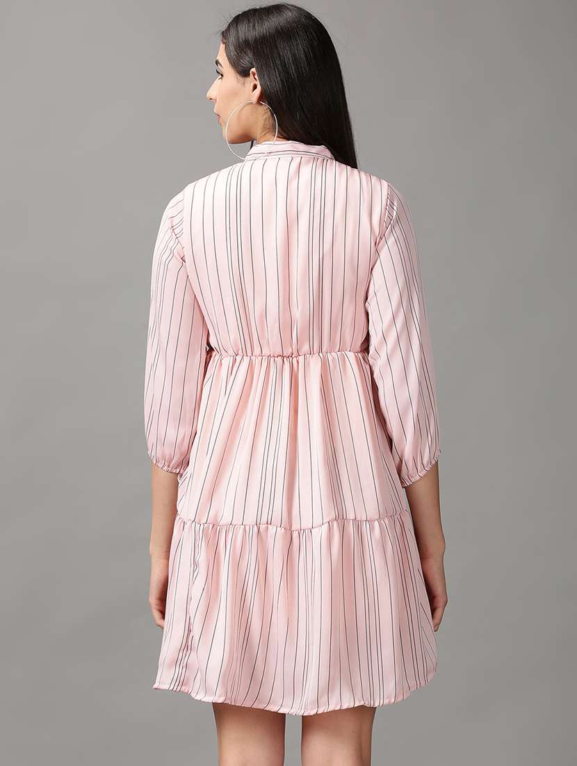 women's tiered dress striped dress - 18688453 -  Standard Image - 2
