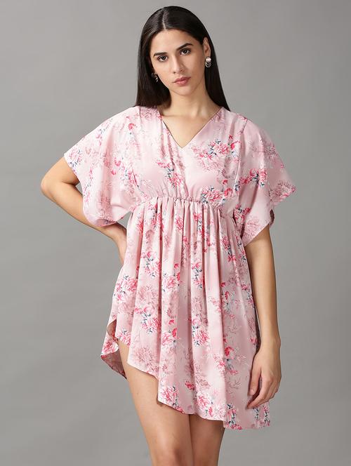 women's asymmetric floral dress - 18688465 - Standard Image - 0