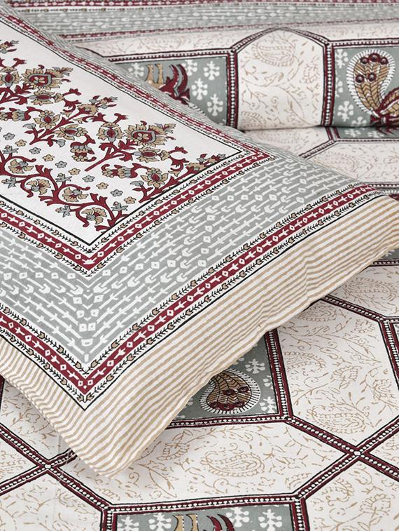 uniqchoice printed double bed sheet with 2 pillow cover - 18688559 - Standard Image - 2
