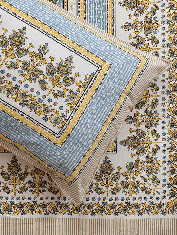uniqchoice printed double bed sheet with 2 pillow cover - 18688561 - Standard Image - 2
