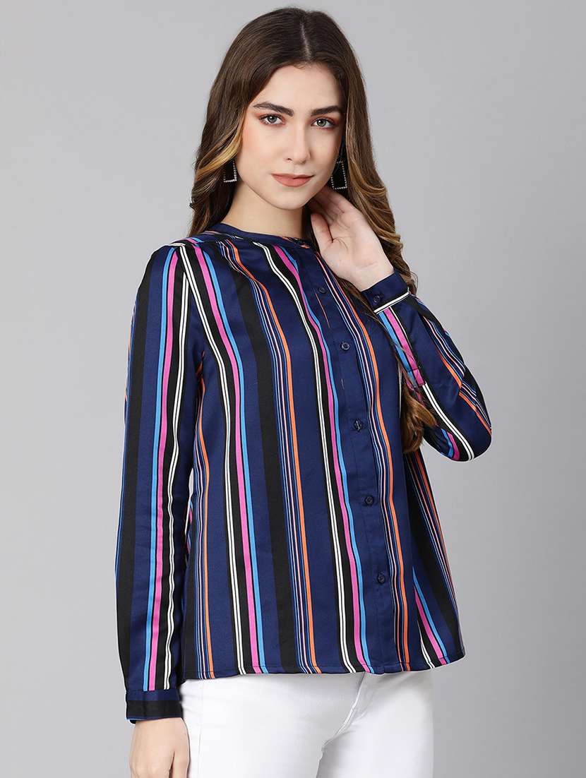 multi colored striped regular shirt - 18688673 -  Standard Image - 2
