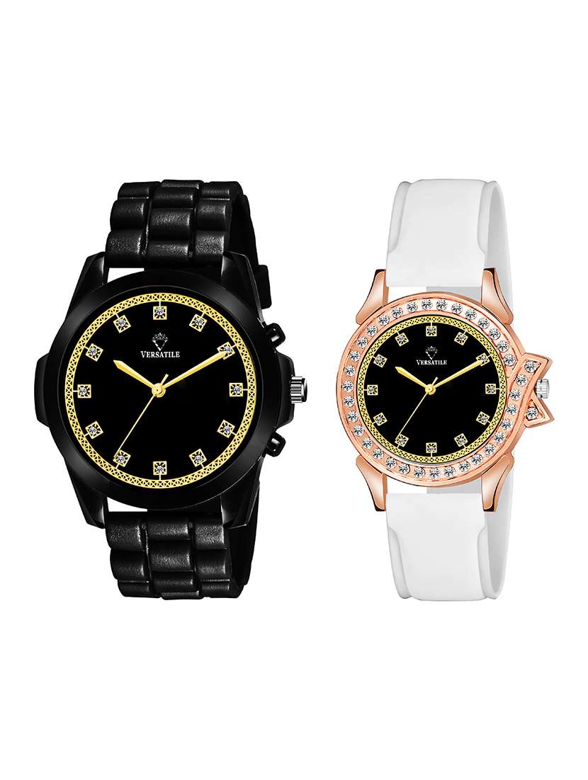 luxurious classy couple combo analog watch for  couple