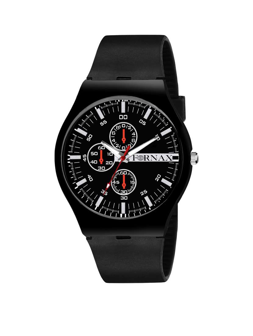 classy hero chrono pattern water resistant  analog watch for men's