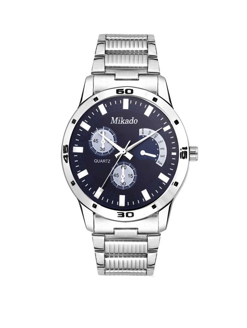 new blue dial x design mexican style watch for men's