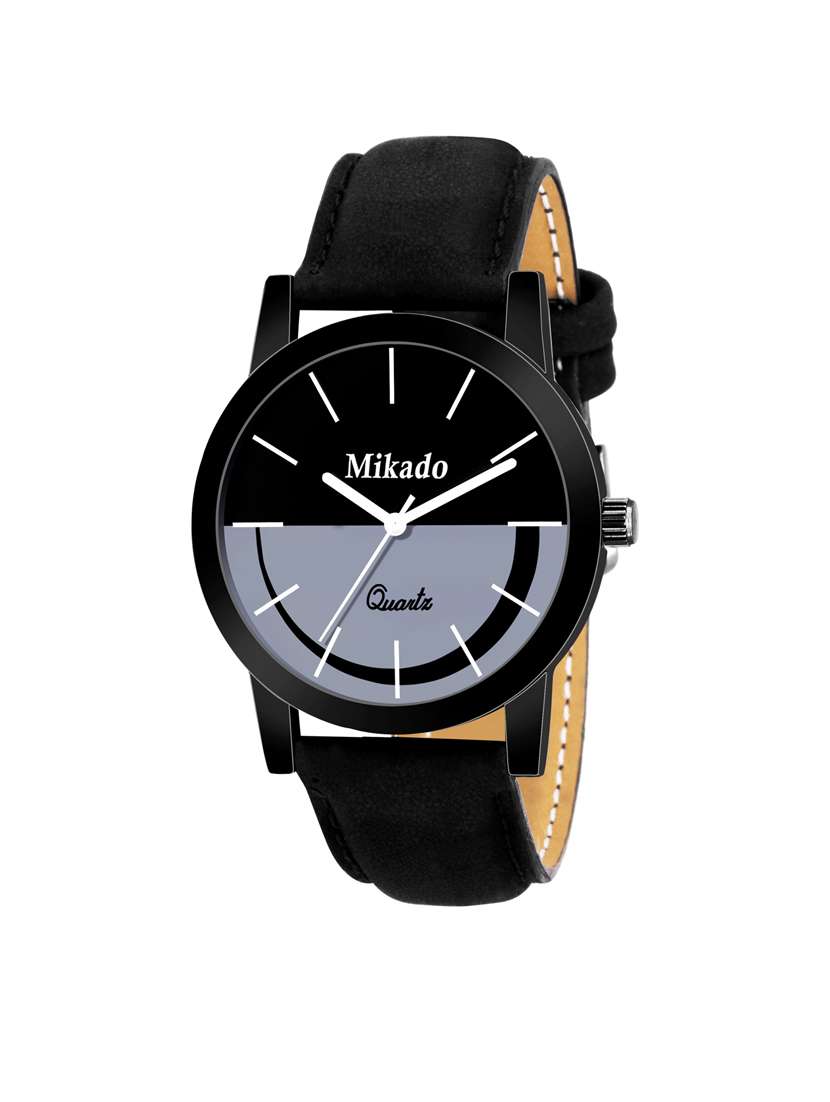 jx 3301 black analog watch for men's