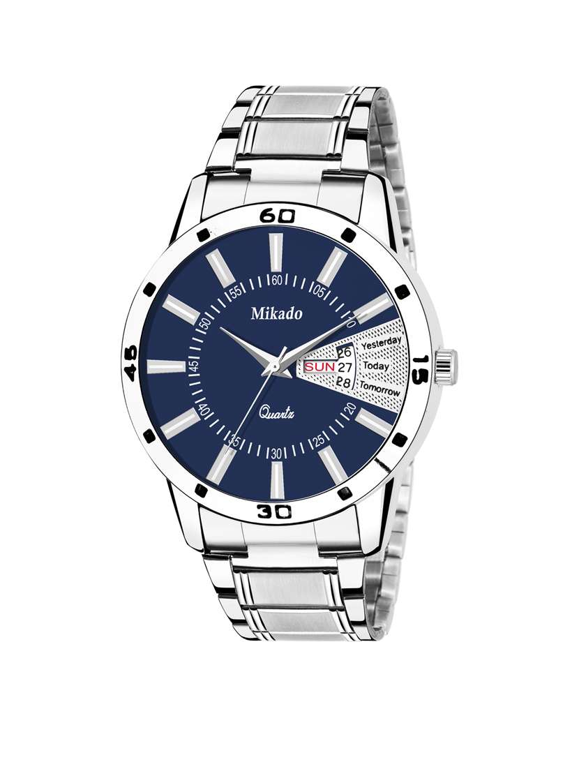 royalty day and date functional analog watch for men's