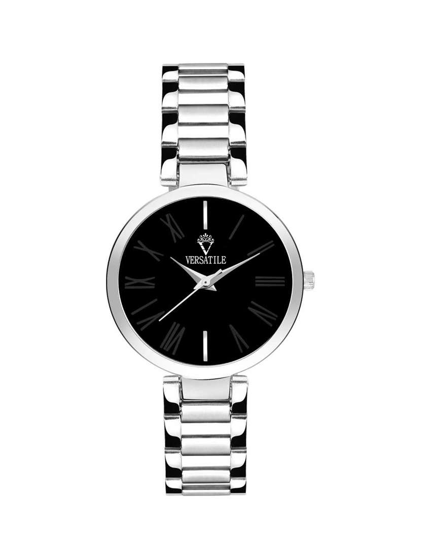 decent silver strap women watch