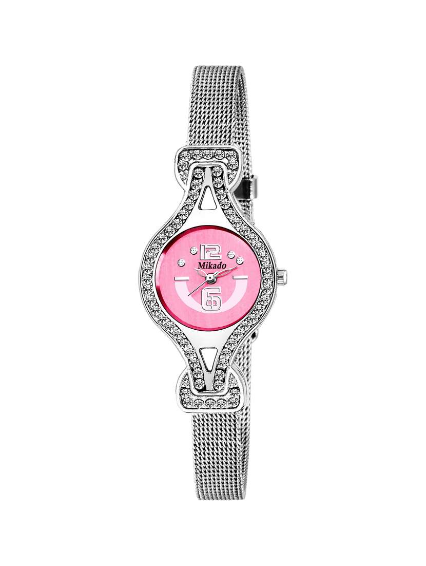 princess pink style sheffer chain watch for girls and women