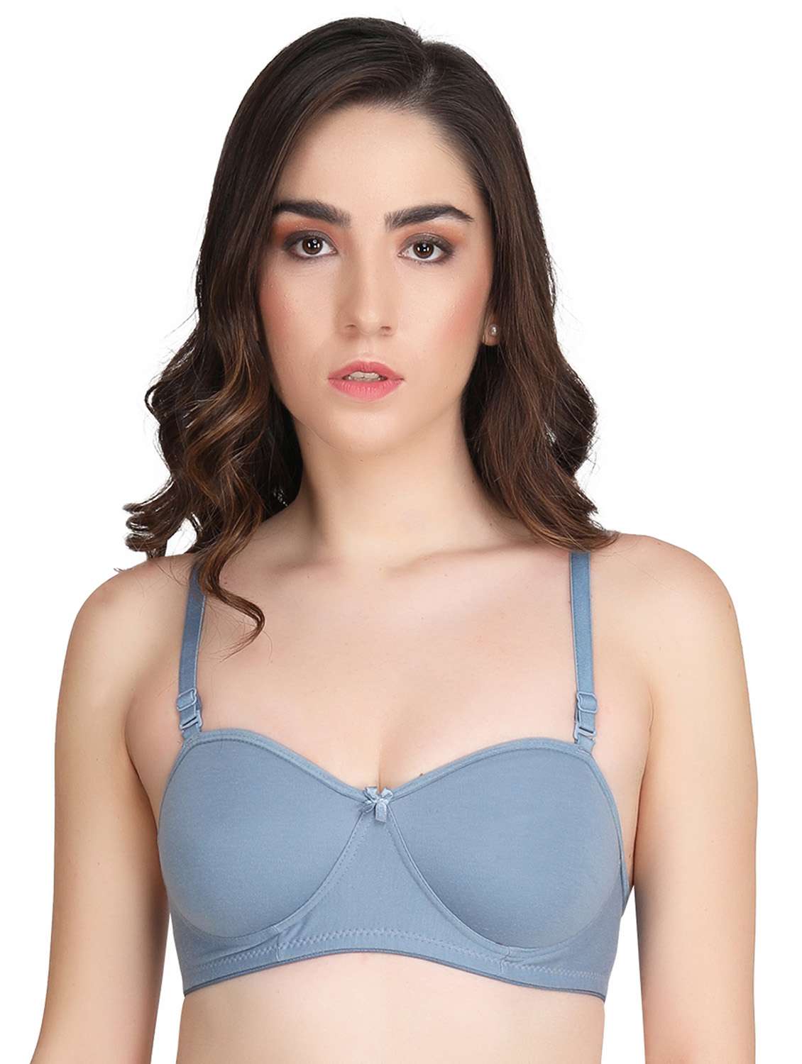 grey solid t-shirt bra