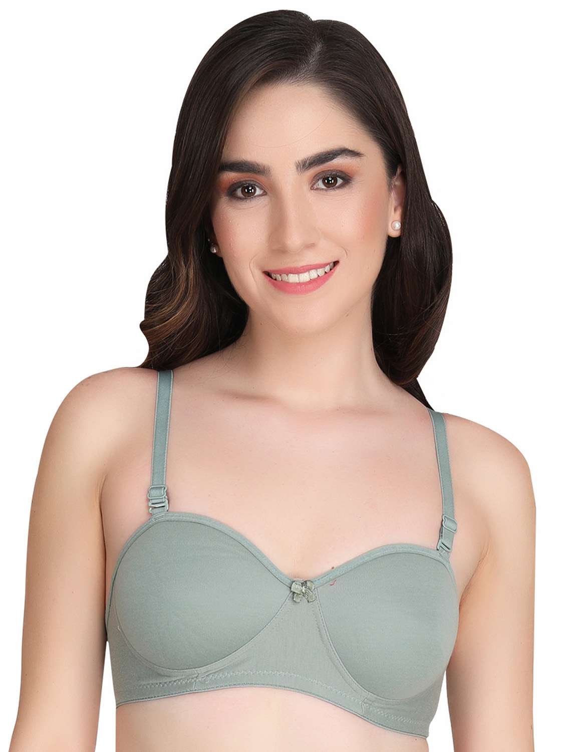 green solid t-shirt bra