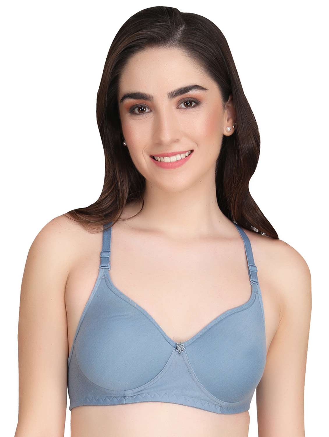 grey solid t-shirt bra