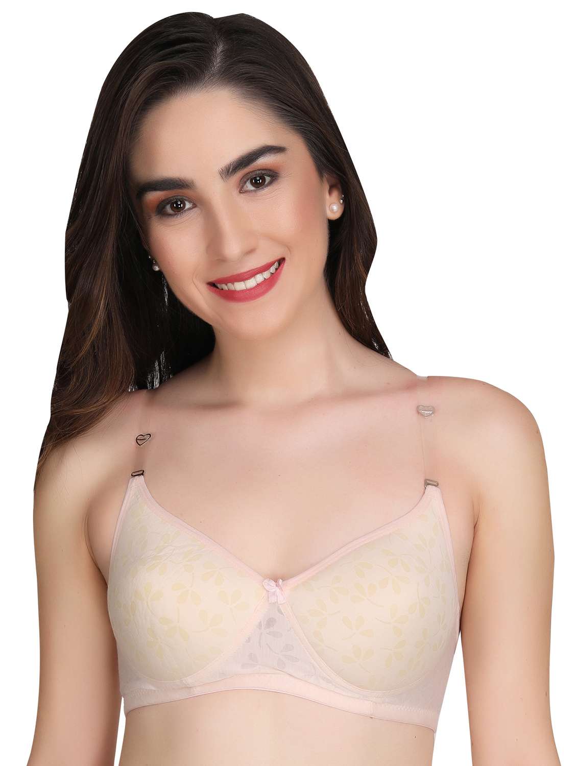 lightly padded printed t-shirt bra