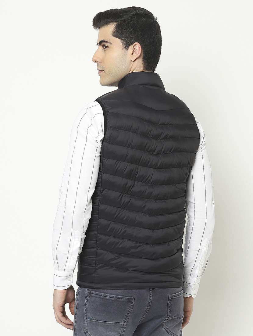 black solid quilted jacket - 18692151 -  Standard Image - 2