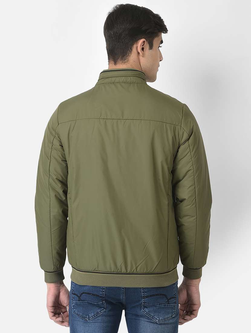 zip up solid casual jacket - 18692156 - Standard Image - 2