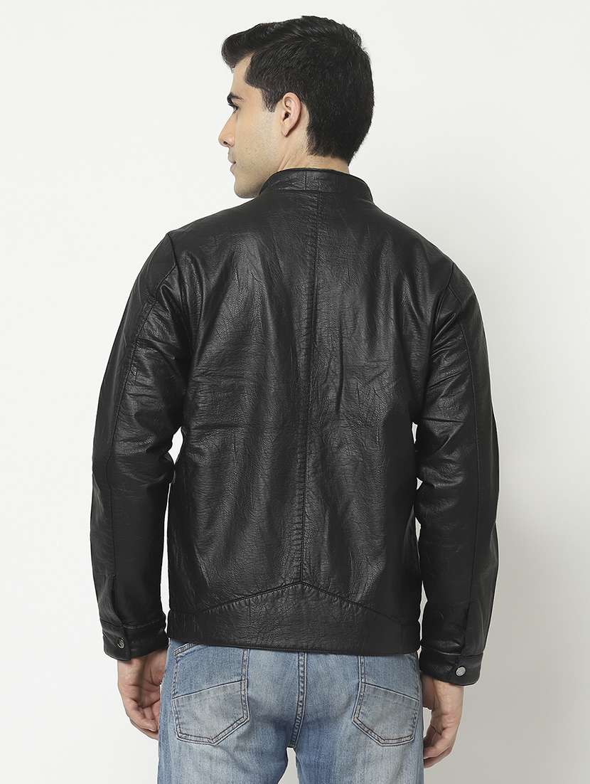 zip up solid casual jacket - 18692161 - Standard Image - 2
