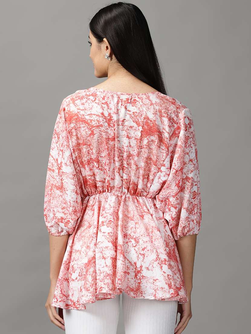 women's peplum v neck top - 18692270 -  Standard Image - 2