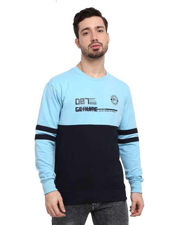mens color block sweatshirt