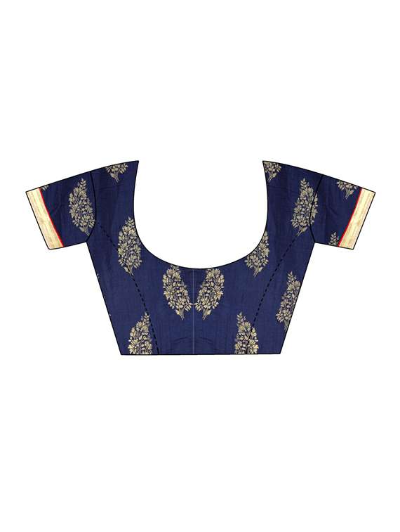 lace detailed printed saree with blouse - 18692852 - Standard Image - 2