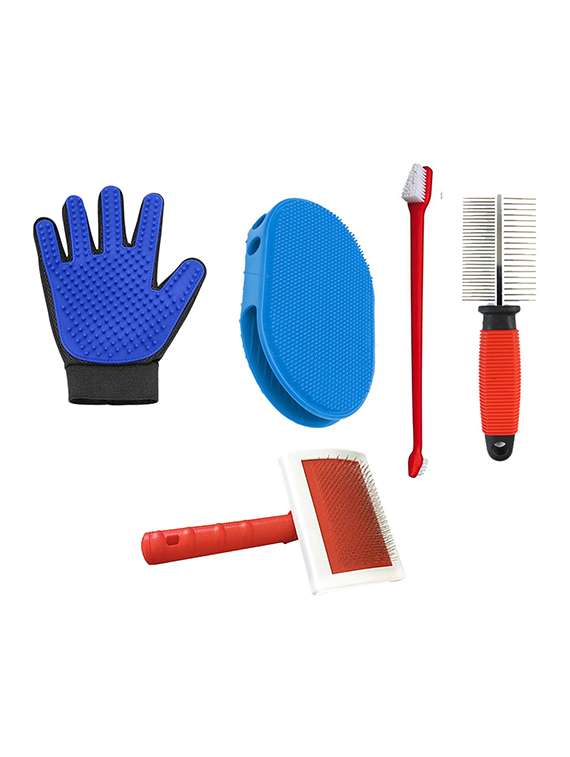 multi colored plastic pet comb brush - 18696980 -  Standard Image - 2