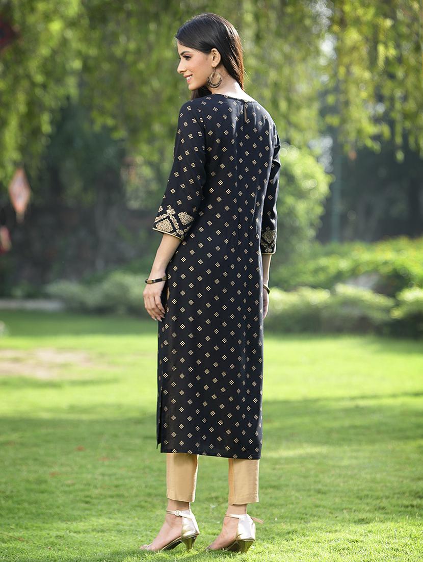 women's straight kurta - 18697433 - Standard Image - 2