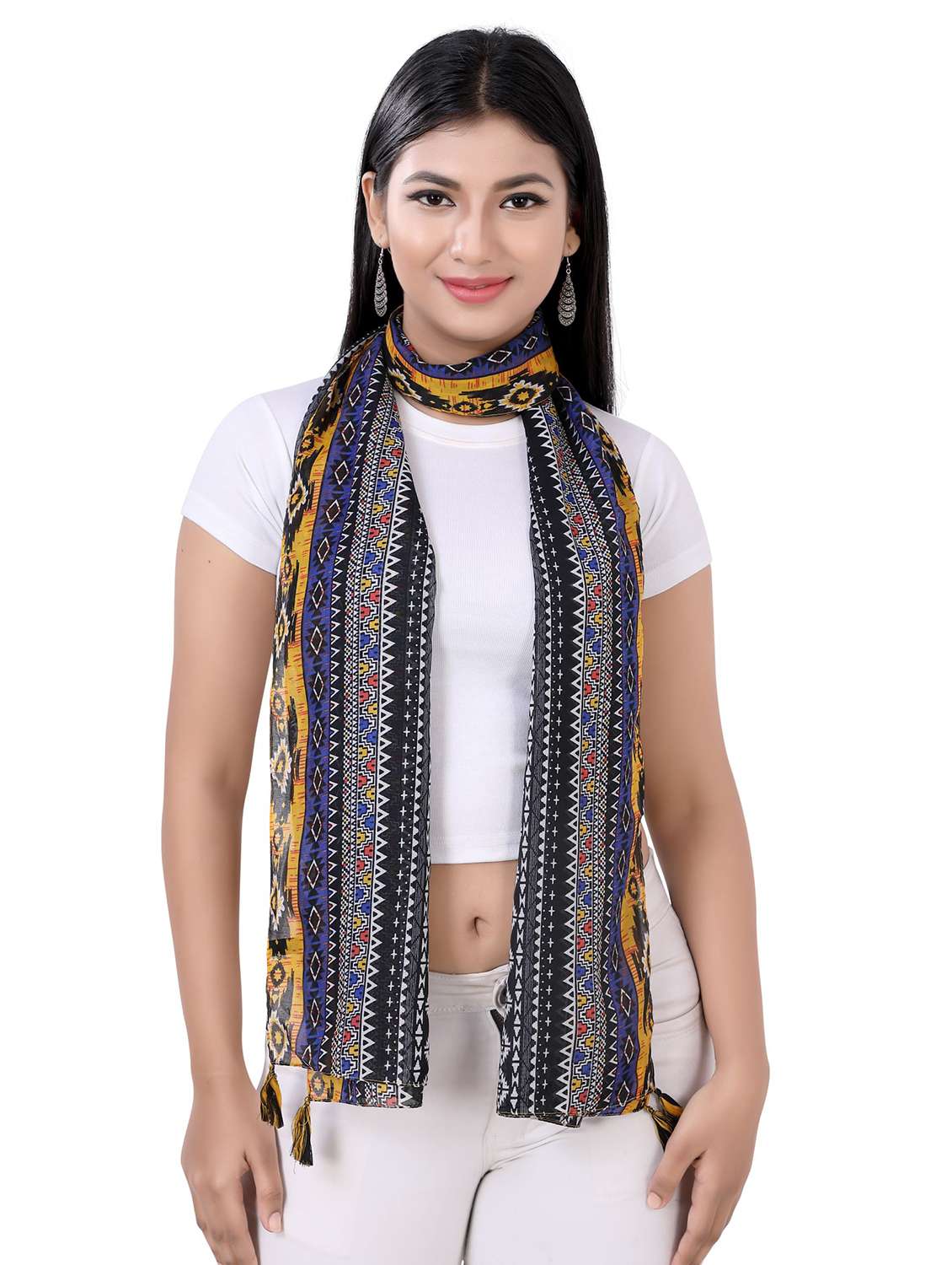 black polyester scarf