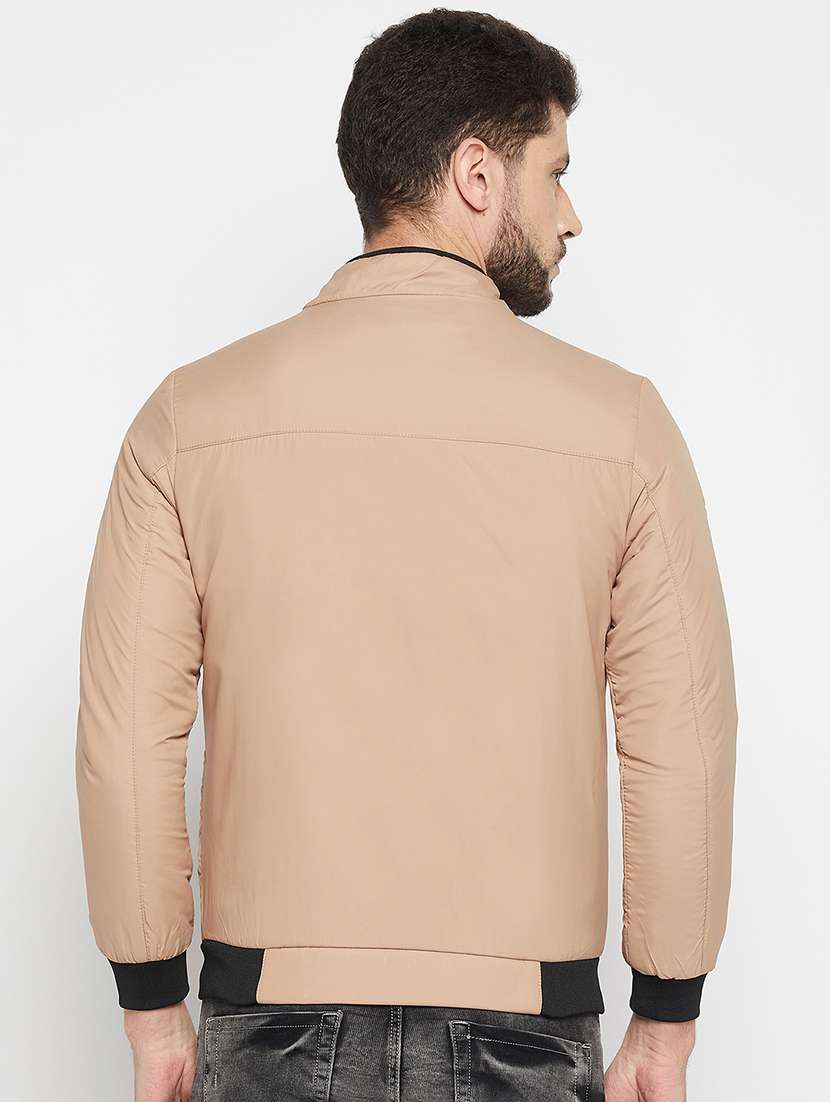 beige polyester bomber jacket - 18697679 -  Standard Image - 2