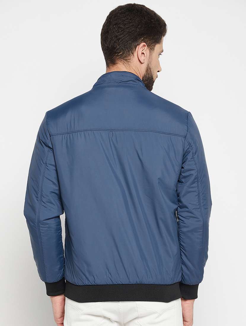 blue polyester bomber jacket - 18697698 - Standard Image - 2