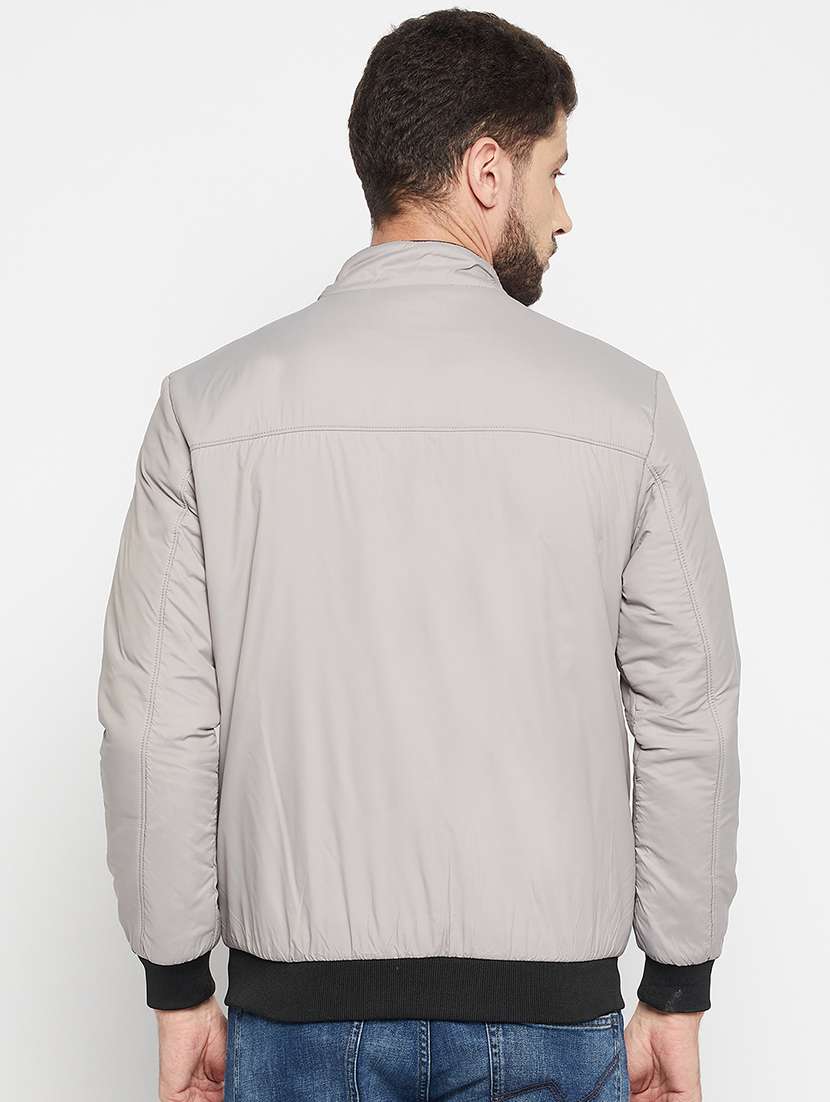 grey polyester bomber jacket - 18697700 -  Standard Image - 2