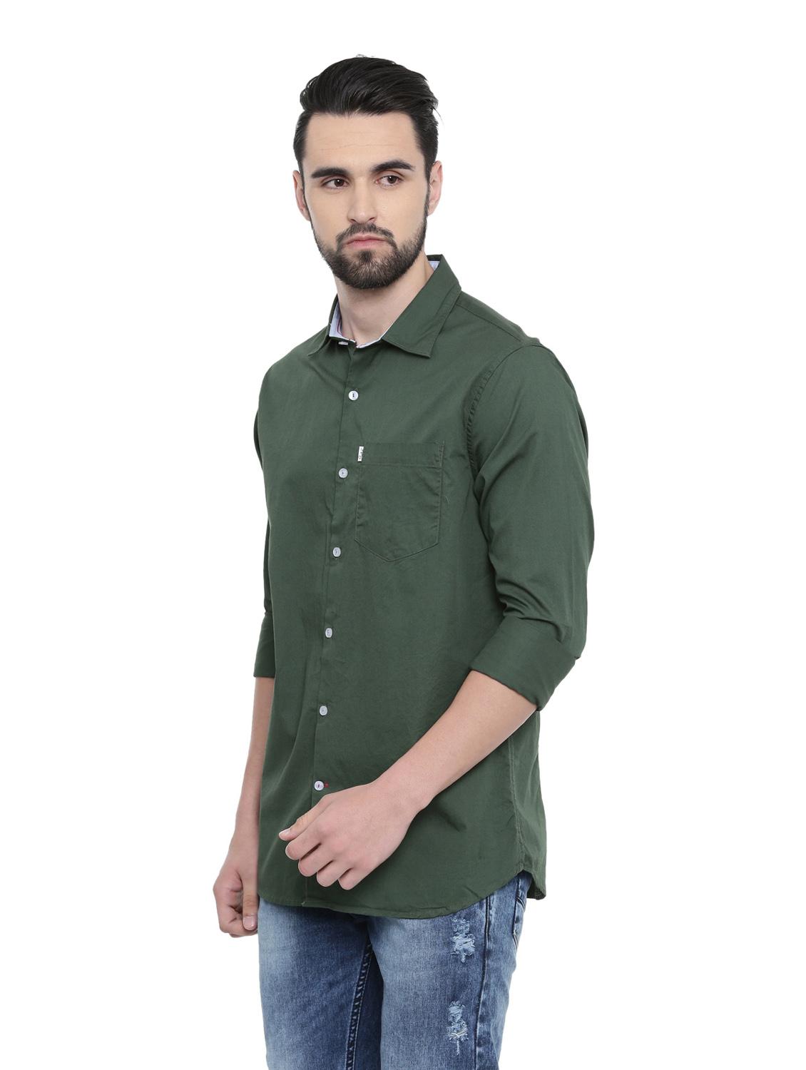 mens solid casual shirt - 18697955 - Standard Image - 2