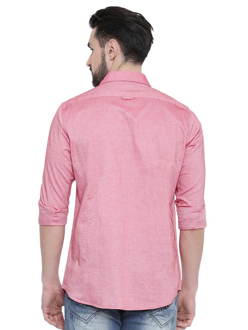 pink solid casual shirt - 18697969 - Standard Image - 2