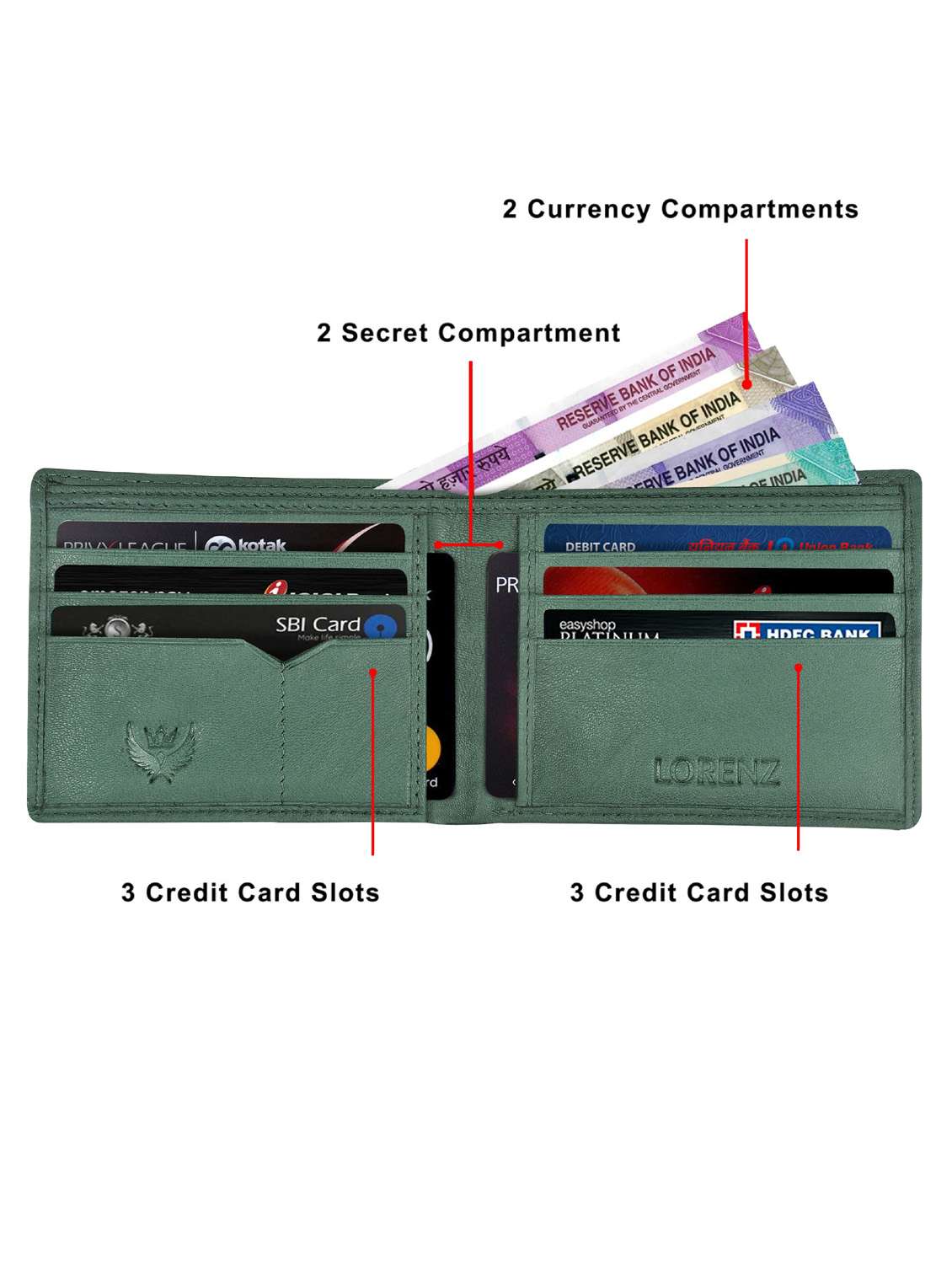 green leather wallet - 18700279 - Standard Image - 2