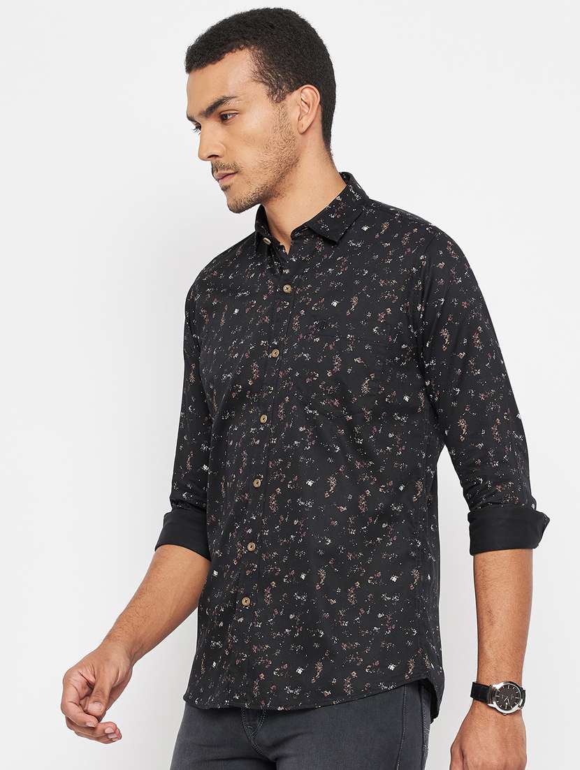 black cotton casual shirt - 18701152 -  Standard Image - 2