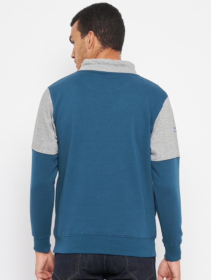 drawstring neck color blocked sweatshirt - 18701178 - Standard Image - 2