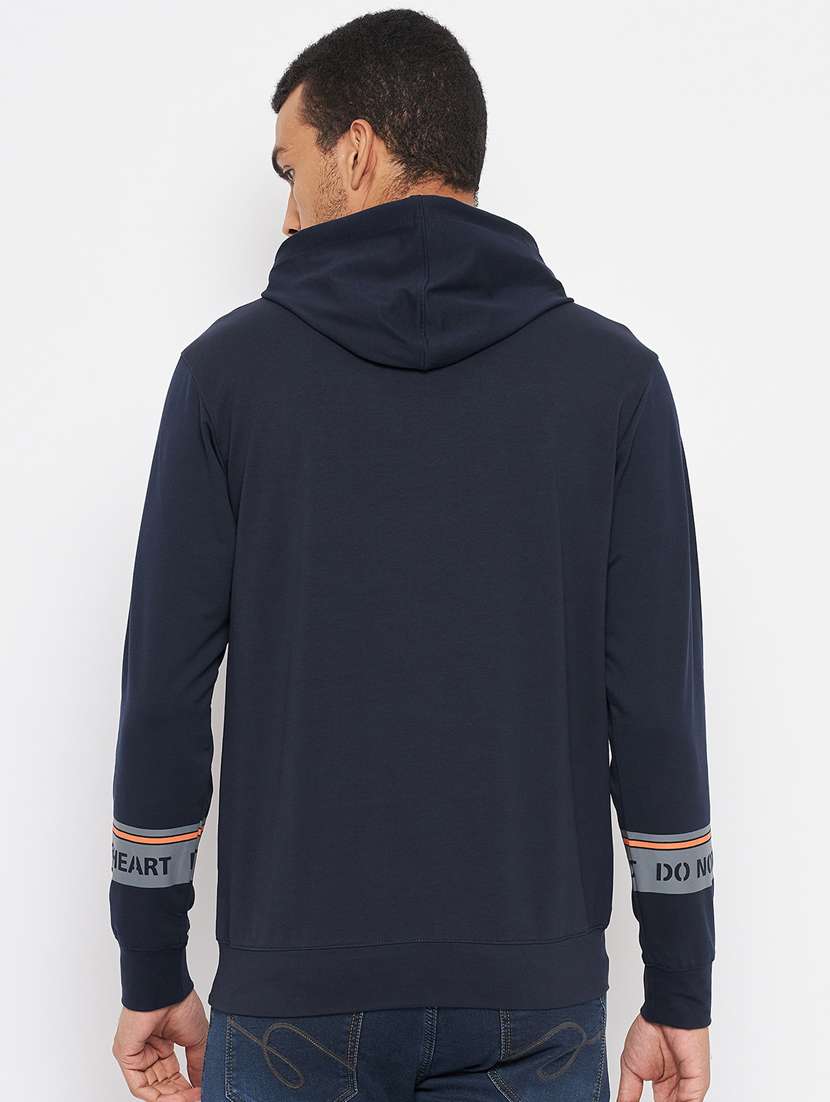 hooded neck chest printed sweatshirt - 18701182 -  Standard Image - 2