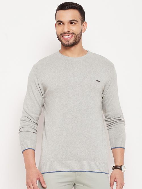 grey full sleeved pullover - 18701259 - Standard Image - 0