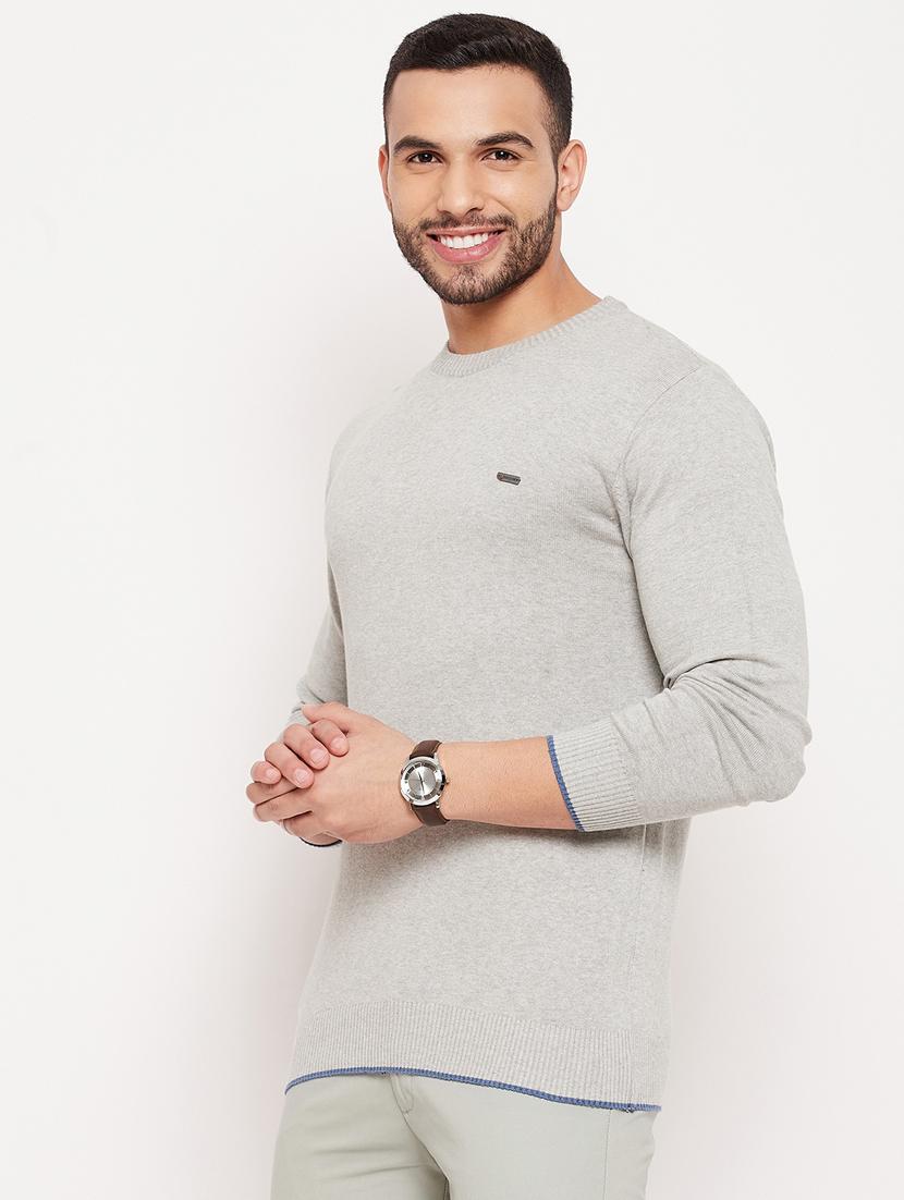 grey full sleeved pullover - 18701259 - Standard Image - 2